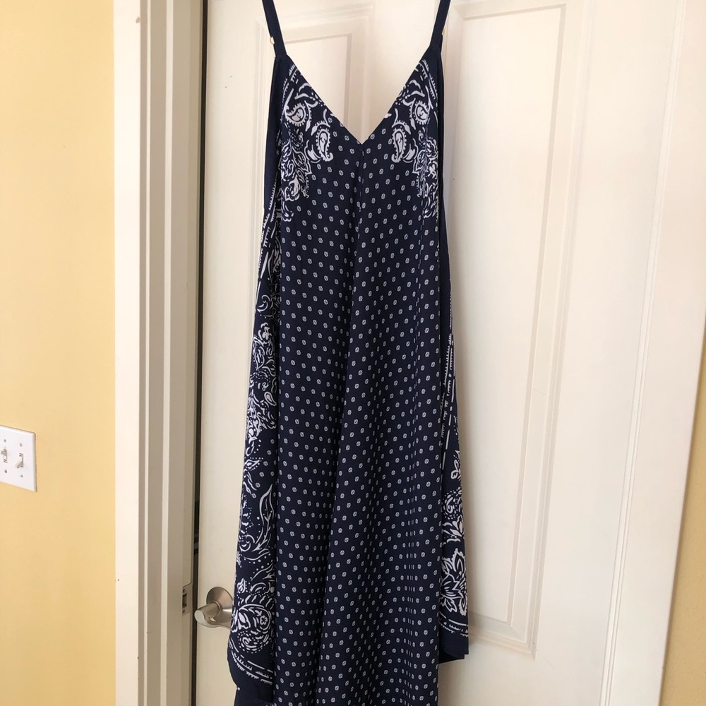 Navy and white hanker chief style dress